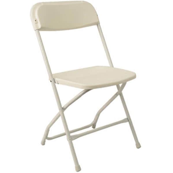 Deluxdesigns 2180 Plastic Folding Chair - White, 10PK - DE2671168