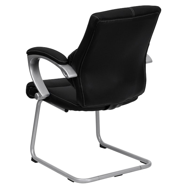 Flash Furniture Contemporary Side Reception Chair, Black Seat, Gray Back, 25 1/4" W 27-1/2" L 38-3/4" H - H-9637L-3-SIDE-GG