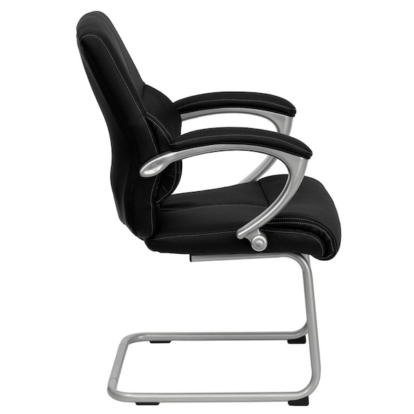 Flash Furniture Contemporary Side Reception Chair, Black Seat, Gray Back, 25 1/4" W 27-1/2" L 38-3/4" H - H-9637L-3-SIDE-GG