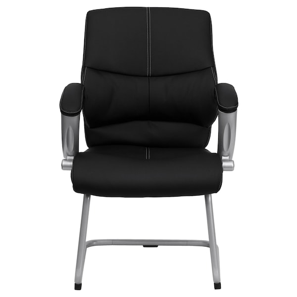 Flash Furniture Contemporary Side Reception Chair, Black Seat, Gray Back, 25 1/4" W 27-1/2" L 38-3/4" H - H-9637L-3-SIDE-GG