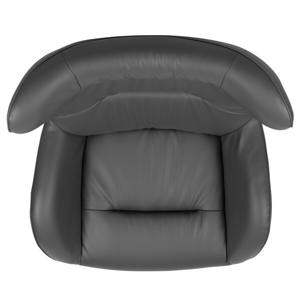 Flash Furniture Gray LeatherSoft Seat, Gray Back, 32.5 W 40.5 H - ZB-WING-GY-LEA-GG