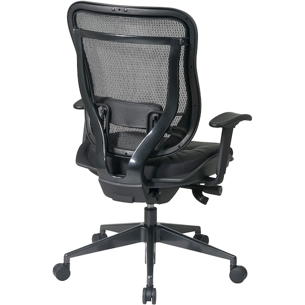 Office Star Executive Chair Desk Chair, Adjustable Arms, 17-3/4" to 20-1/4" Height, Mesh, Gray - 818-41G9C18P