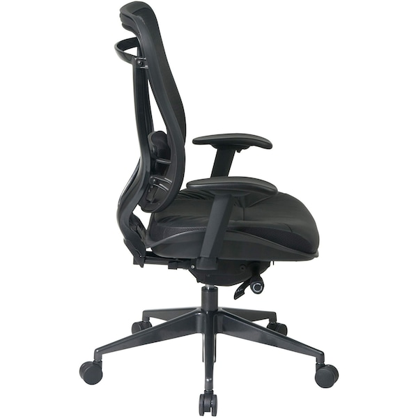 Office Star Executive Chair Desk Chair, Adjustable Arms, 17-3/4" to 20-1/4" Height, Mesh, Gray - 818-41G9C18P
