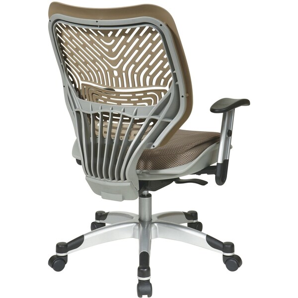 Office Star Managerial Chair Desk Chair, Adjustable Arms, 18-3/4" to 22-3/4" Height, Mesh, Brown - 86-M88C625R
