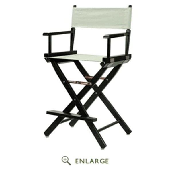 Casual Home Casual Home 220-02-021-18 24 in. Directors Chair Black Frame with Gray Canvas - 220-02/021-18