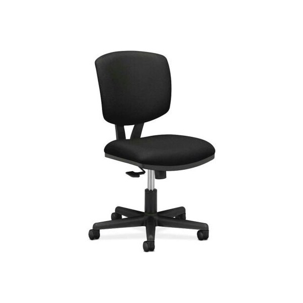 Hon HON Armless Task Chair with Synchro Tilt - Fabric - Low Back - Black - Volt Series - HON5703GA10T