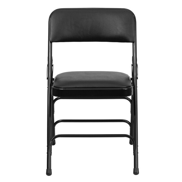 Flash Furniture Black Vinyl Folding Chair - 2-HA-MC309AV-BK-GG
