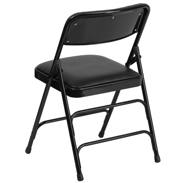 Flash Furniture Black Vinyl Folding Chair - 2-HA-MC309AV-BK-GG