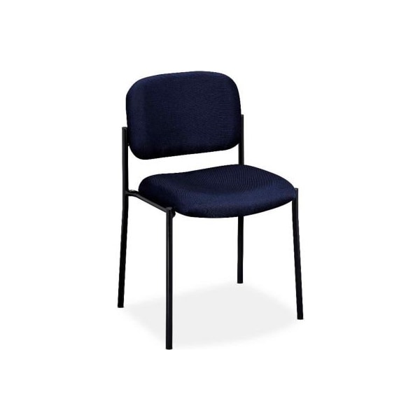 Hon basyx by HON Stacking Armless Guest Chair - Fabric - Navy - BSXVL606VA90
