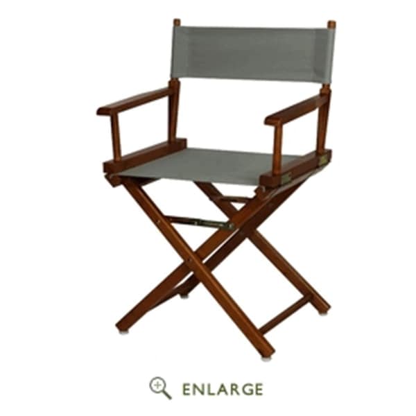 Betterbeds 200-55-021-18 18 in. Directors Chair Honey Oak Frame with Gray Canvas - BE4263784