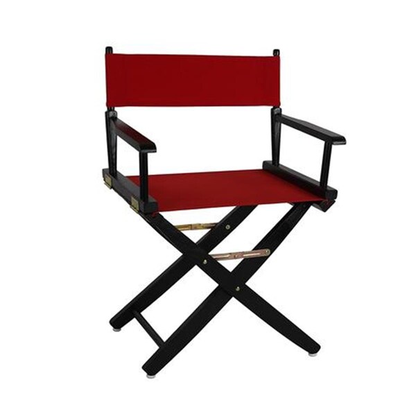 Doba-Bnt 206-02-032-11 18 in. Extra-Wide Premium Directors Chair, Black Frame with Red Color Cover - SA3277467