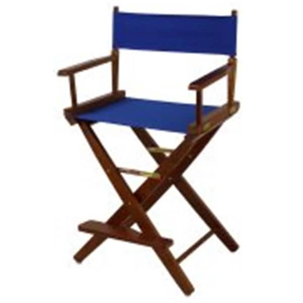 Doba-Bnt 206-24-032-13 24 in. Extra-Wide Premium Directors Chair, Oak Frame with Royal Blue Color Cover - SA2691196