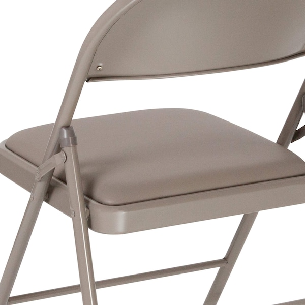 Flash Furniture Folding Chair, Vinyl, Gray - HA-F003D-GY-GG