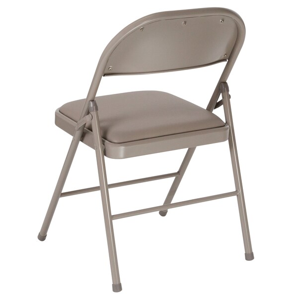 Flash Furniture Folding Chair, Vinyl, Gray - HA-F003D-GY-GG