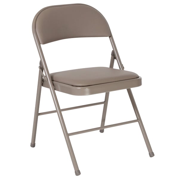 Flash Furniture Folding Chair, Vinyl, Gray - HA-F003D-GY-GG