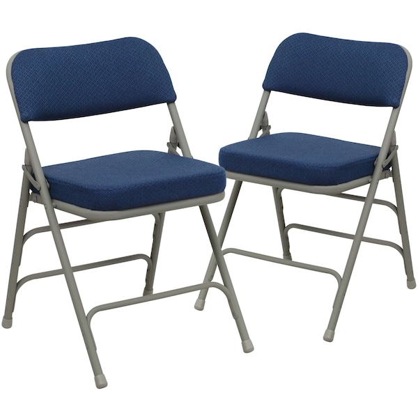 Flash Furniture Navy Fabric Folding Chair - 2-HA-MC320AF-NVY-GG