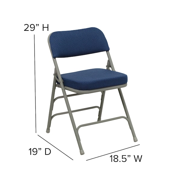Flash Furniture Navy Fabric Folding Chair - 2-HA-MC320AF-NVY-GG