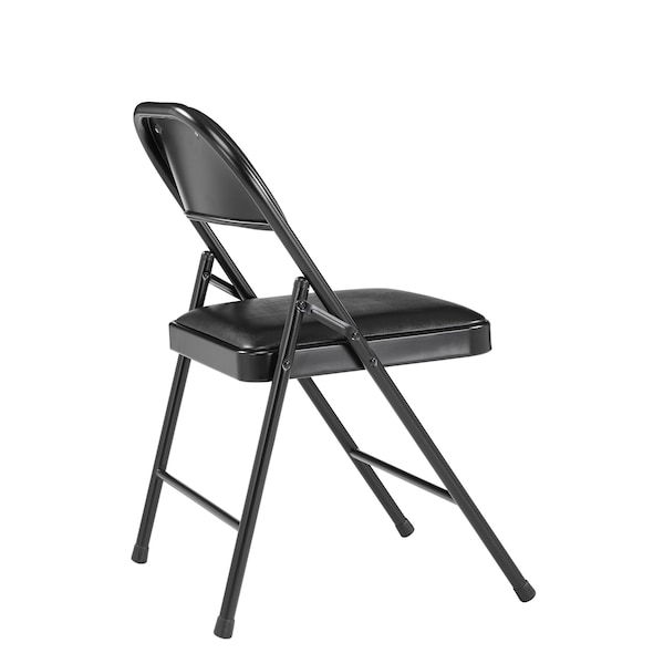 National Public Seating Commercialine Folding Chair, Vnyl, Blk, PK4 - 950