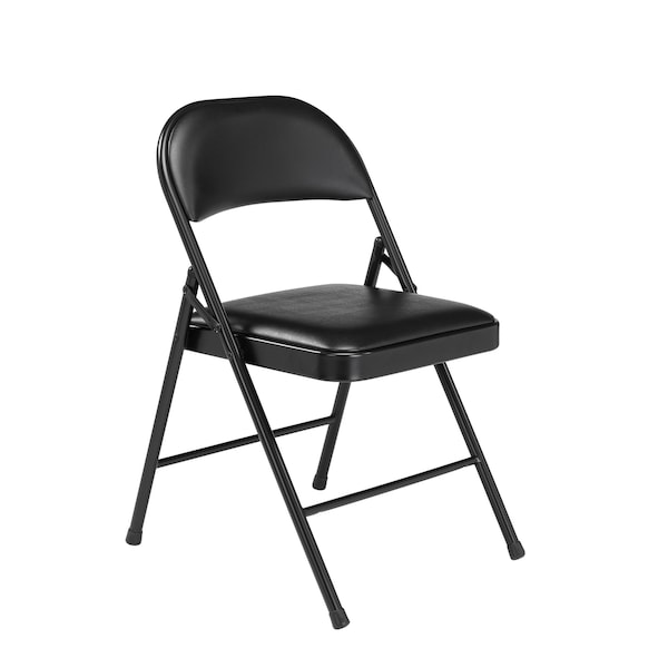 National Public Seating Commercialine Folding Chair, Vnyl, Blk, PK4 - 950
