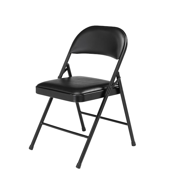 National Public Seating Commercialine Folding Chair, Vnyl, Blk, PK4 - 950