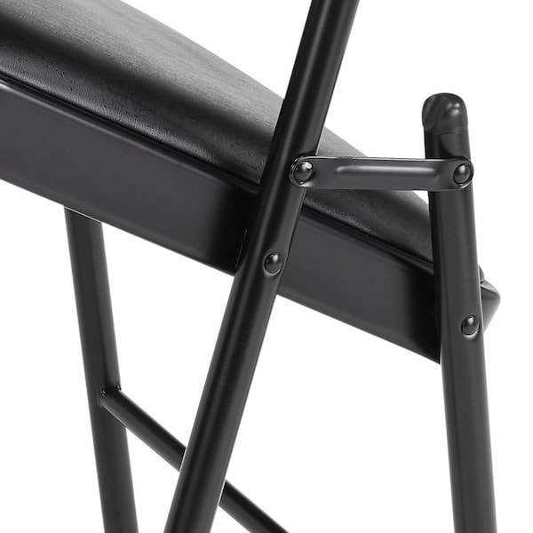 National Public Seating Commercialine Folding Chair, Vnyl, Blk, PK4 - 950