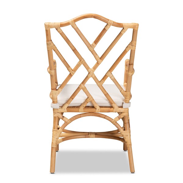 Baxton Studio Delta Modern and Contemporary Natural Finished Rattan Armchair - 185-11881-ZORO