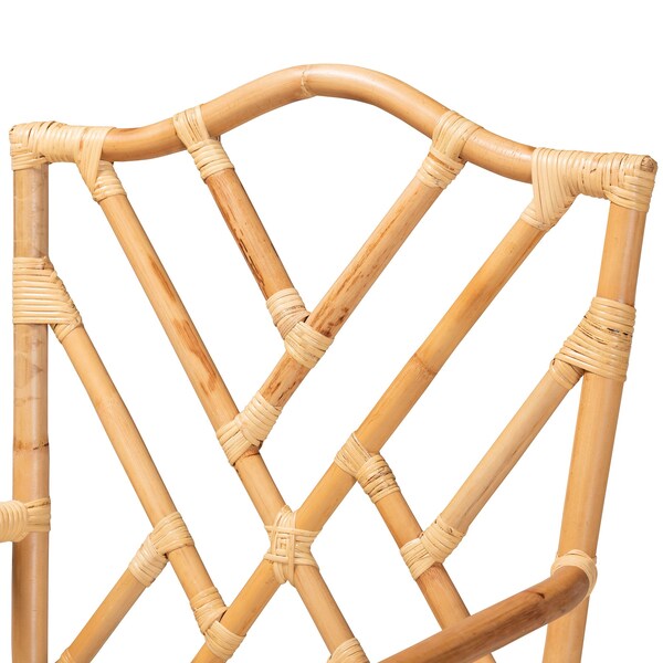 Baxton Studio Delta Modern and Contemporary Natural Finished Rattan Armchair - 185-11881-ZORO