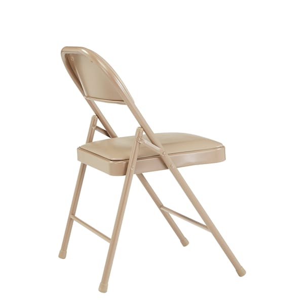 National Public Seating Commercialine Folding Chair, Vnyl, Tan, PK4 - 951