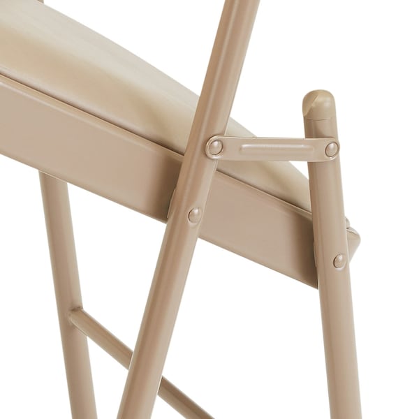 National Public Seating Commercialine Folding Chair, Vnyl, Tan, PK4 - 951