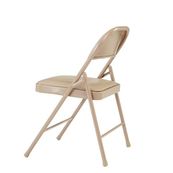 National Public Seating Commercialine Folding Chair, Vnyl, Tan, PK4 - 951