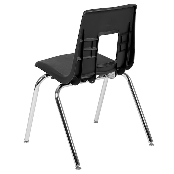 Flash Furniture Advantage Black Student Stack School Chair, 18" - ADV-SSC-18BLK