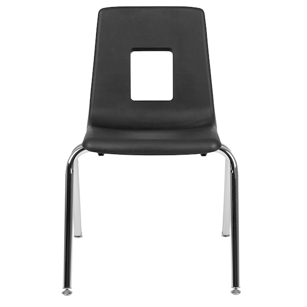 Flash Furniture Advantage Black Student Stack School Chair, 18" - ADV-SSC-18BLK