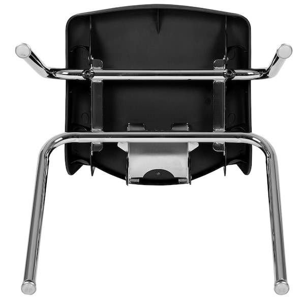 Flash Furniture Advantage Black Student Stack School Chair, 18" - ADV-SSC-18BLK