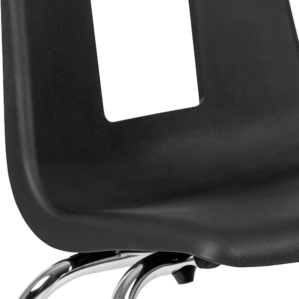 Flash Furniture Advantage Black Student Stack School Chair, 18" - ADV-SSC-18BLK