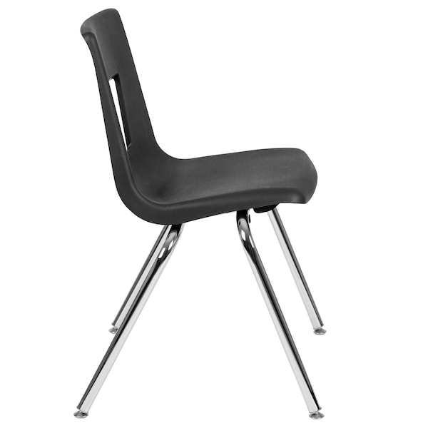 Flash Furniture Advantage Black Student Stack School Chair, 18" - ADV-SSC-18BLK