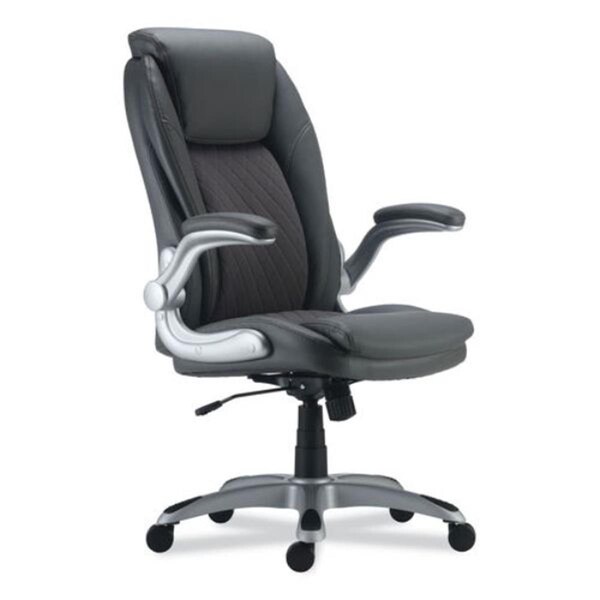 Fine-Line Leithen Bonded Leather Midback Chair, Grey - FI3201005