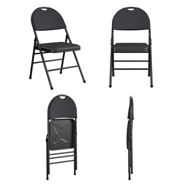 Cosco Cosco Black Fabric XL Folding Chair 4 pk - 37-976-TMS4E