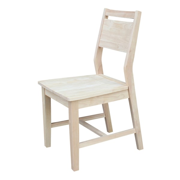 International Concepts Set of 2 Aspen Panel Chairs, Unfinished - C-3P
