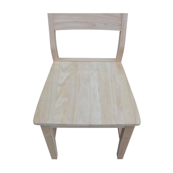 International Concepts Set of 2 Aspen Panel Chairs, Unfinished - C-3P