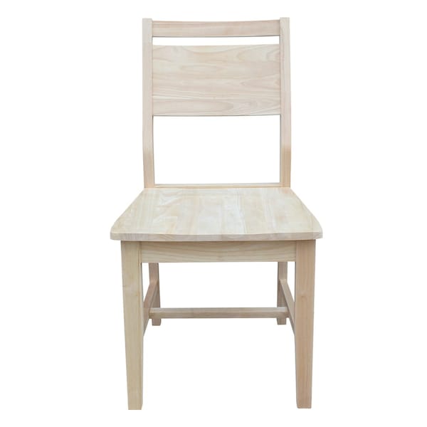International Concepts Set of 2 Aspen Panel Chairs, Unfinished - C-3P