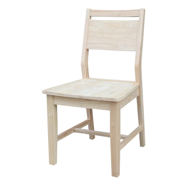 International Concepts Set of 2 Aspen Panel Chairs, Unfinished - C-3P