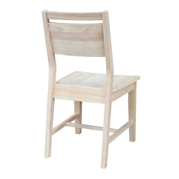 International Concepts Set of 2 Aspen Panel Chairs, Unfinished - C-3P