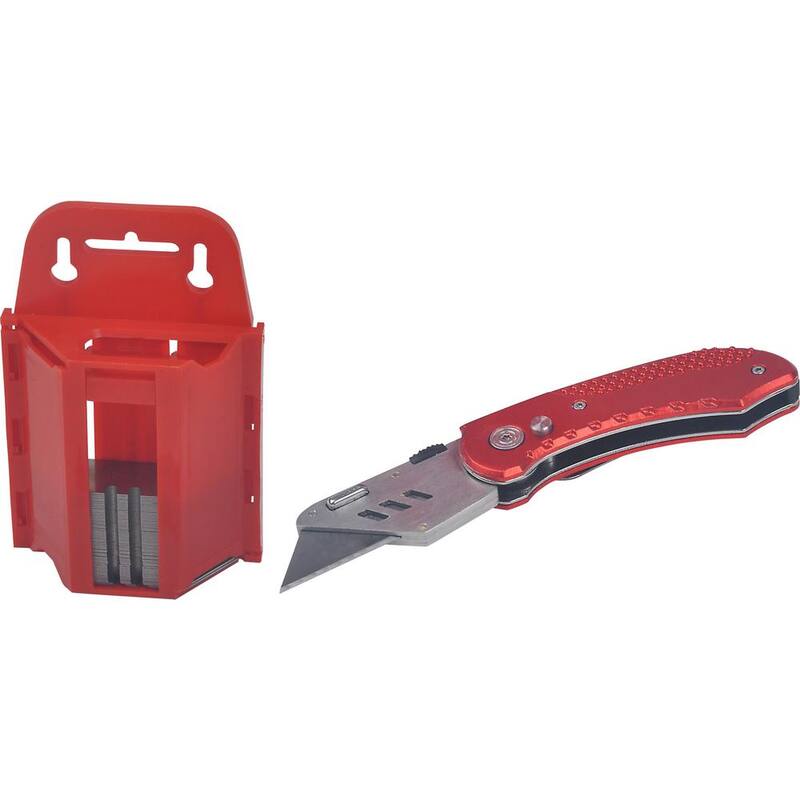 KING Foldable Utility Knife with Blade Holder and 50 Extra Blades - 3569-0