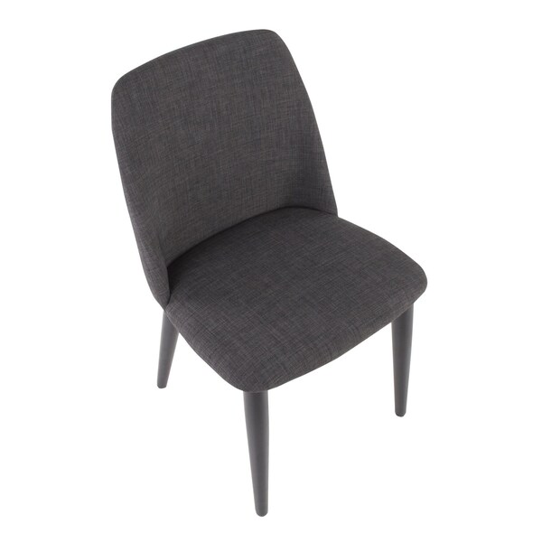 Lumisource Tintori Dining Chair in Charcoal Fabric, PK 2 - CHR-TNT CHAR+B2