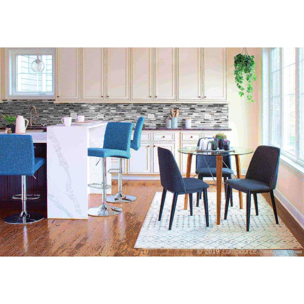 Lumisource Tintori Dining Chair in Charcoal Fabric, PK 2 - CHR-TNT CHAR+B2