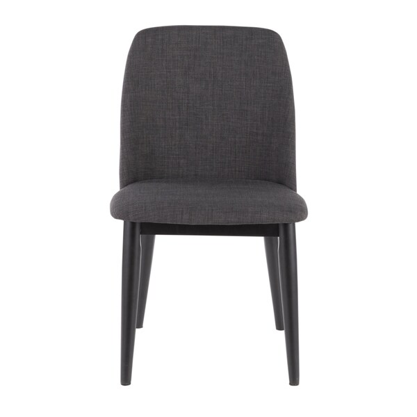 Lumisource Tintori Dining Chair in Charcoal Fabric, PK 2 - CHR-TNT CHAR+B2