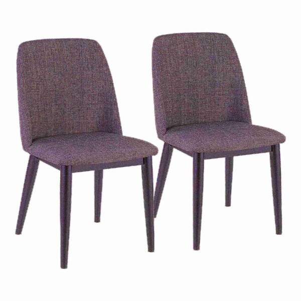 Lumisource Tintori Dining Chair in Charcoal Fabric, PK 2 - CHR-TNT CHAR+B2