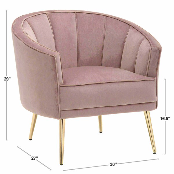 Lumisource Tania Accent Chair in Gold Metal and Black Velvet - CHR-TANIA AU+BK