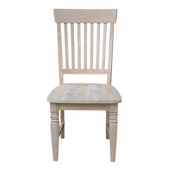 International Concepts Set of 2 Tall Java Chairs, Unfinished - C-11P