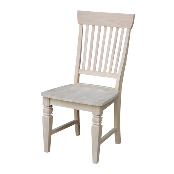 International Concepts Set of 2 Tall Java Chairs, Unfinished - C-11P